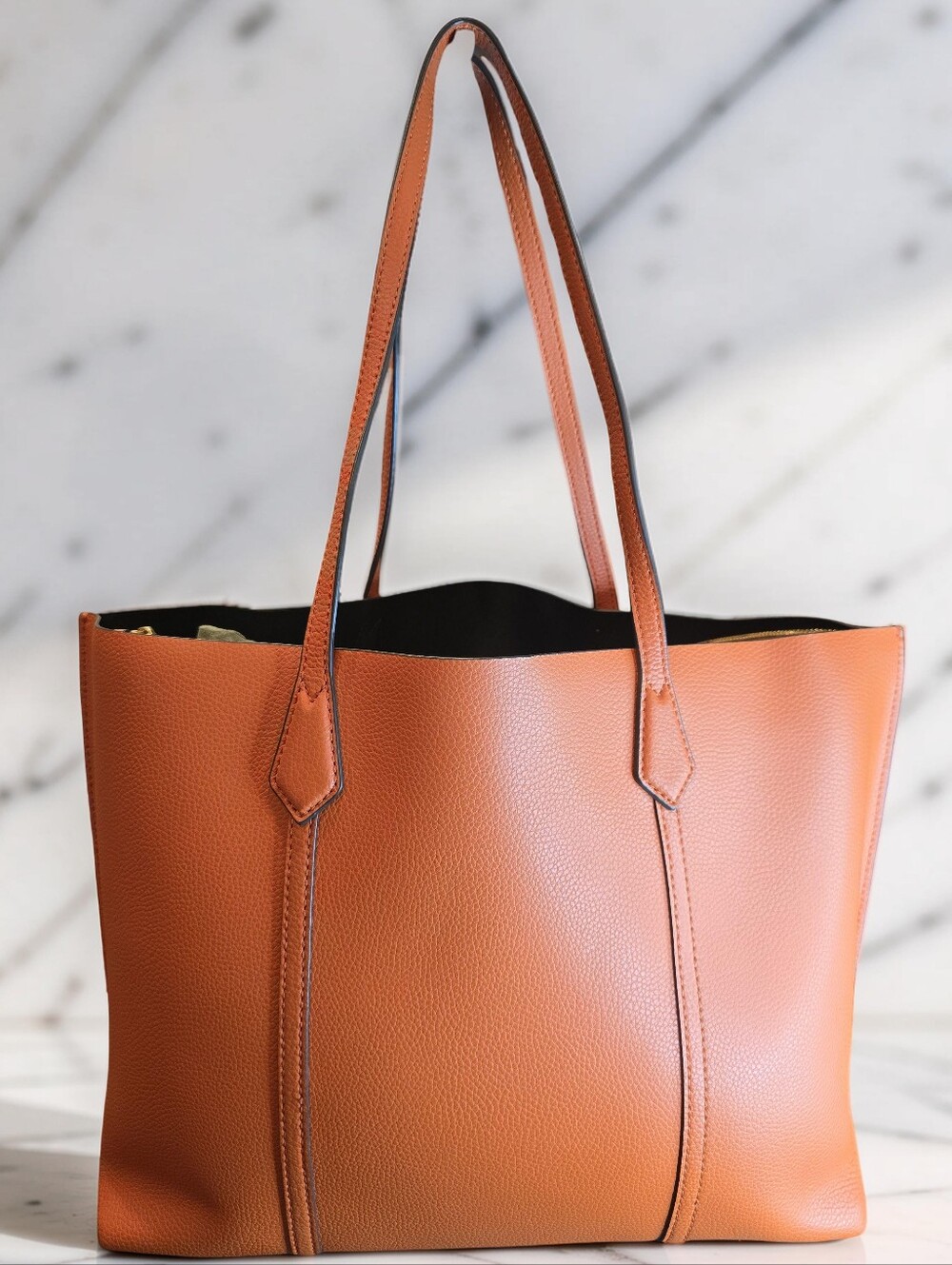 Tory Burch Perry Triple-Compartment Leather Tote Bag - Picture 2 of 15